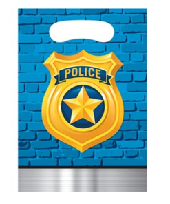 Police Party Plastic Loot Bags
