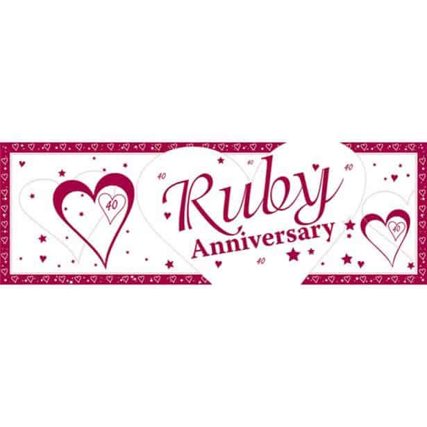 wedding anniversary banner 40th ruby wedding anniversary giant banner 1 5.....