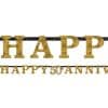50th Gold Sparkling Wedding Anniversary Letter Banner