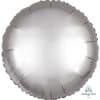 Platinum Silver Circle Satin Luxe Foil Balloon