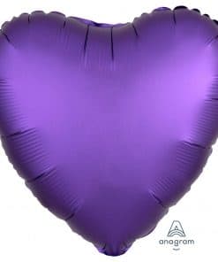 Purple Royale Heart Satin Luxe Foil Balloon