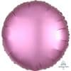 Flamingo Pink Circle Satin Luxe Foil Balloon
