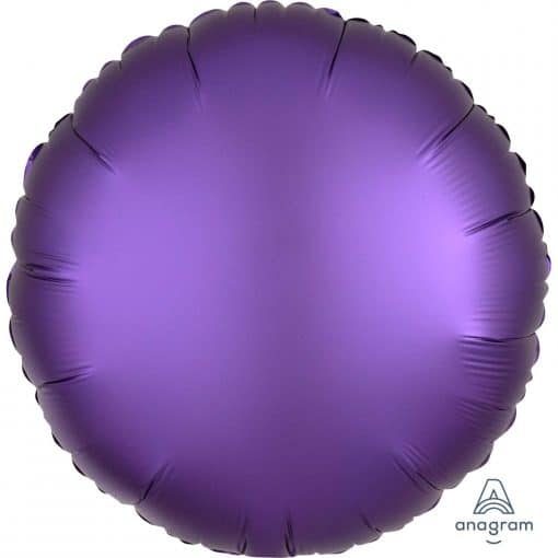 Purple Royale Circle Satin Luxe Foil Balloon