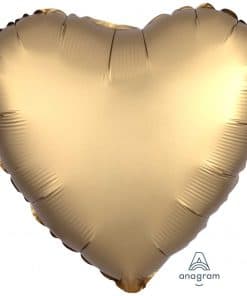 Gold Sateen Heart Satin Luxe Foil Balloon