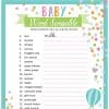 Baby Shower Word Game