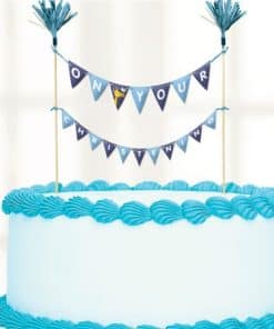 Christening Day Blue Cake Bunting