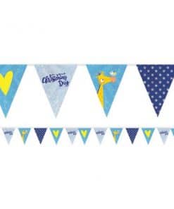 Christening Day Blue Holographic Foil Bunting