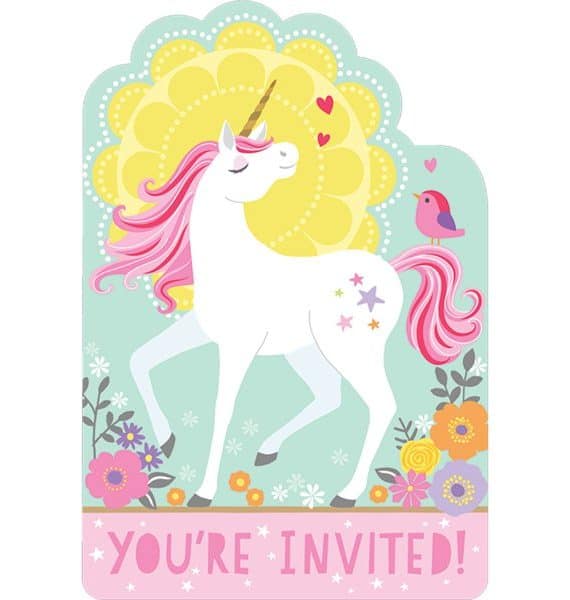 Magical Unicorn Party Invites - Fun Party Supplies
