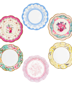 Vintage Tea Party Paper Dessert Plates