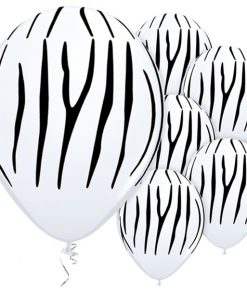 Zebra Stripes Printed Latex Balloons