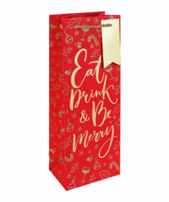 Eat Drink & Be Merry Bottle Bags