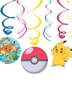 Pokémon Hanging Swirl Decorations