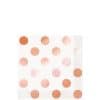 Rose Gold Dot Beverage Napkin
