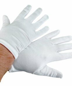 White Satin Gloves - Adult