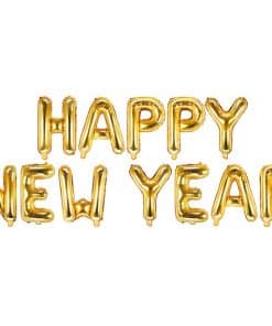Alternative view of Happy New Year Gold Foil Balloon Bunting