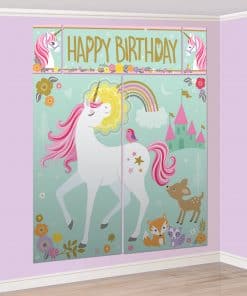 Magical Unicorn Party Photo Booth Kit with Props & Backdrop