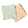 Floral Scalloped Edge Paper Napkins