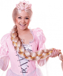 Long Braided Ash Blonde Adult Wig