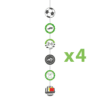Kicker Football Party Hanging String Decorations