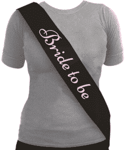 'Bride To Be' Sash Black & Pink