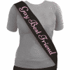 'Gay Best Friend' Sash Black & Pink