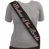 'Mother of the Bride' Sash Black & Pink