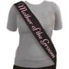 'Mother of the Groom' Sash Black & Pink