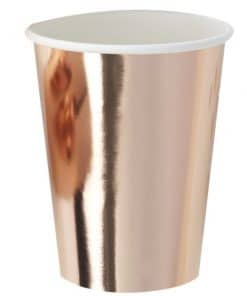 Alternative view of Pick & Mix Rose Gold Foiled Paper Cups - 255ml (Pk 8)