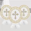Silver & Gold Radiant Cross Party Table Centrepieces