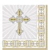 Silver & Gold Radiant Cross Party Napkins