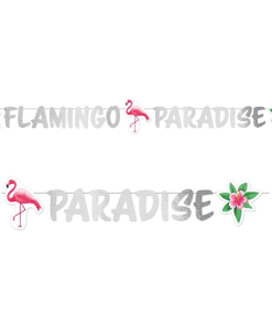 Flamingo Paradise Party Glitter Letter Banner