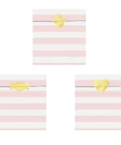 Light Pink Stripe Paper Treat Bags
