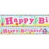 Mermaid Birthday Paper Banner - 1m (Pk 3)