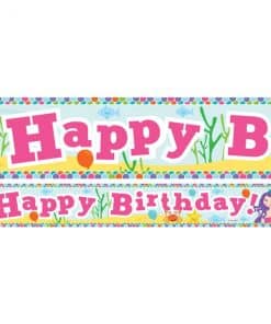 Mermaid Birthday Paper Banner - 1m (Pk 3)