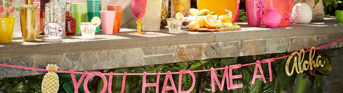 Aloha Summer Glitter Letter Banner