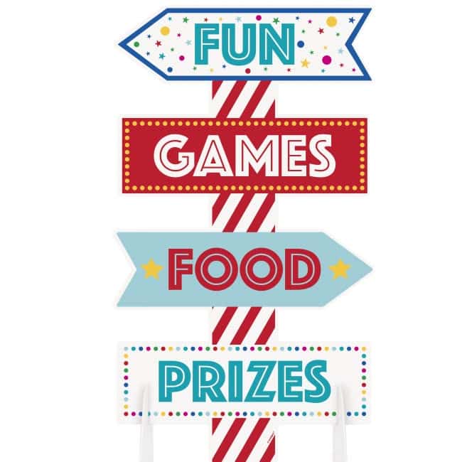 circus carnival party sign centerpiece decoration fun party supplies