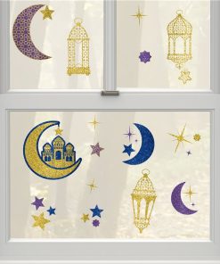 Eid Glitter Window Decorations