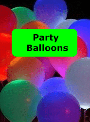 Neon Party Balloons Banner
