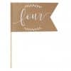 Rustic Country Wedding Table Number Flags