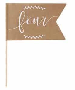 Rustic Country Wedding Table Number Flags