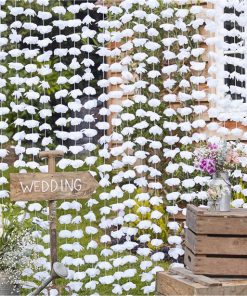 Rustic Country White Floral Backdrop