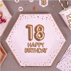 18th Glitz & Glamour Birthday Paper Plates