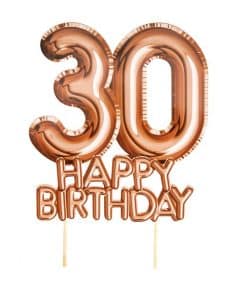 Alternative view of 30th Glitz & Glamour Birthday Cake Topper - 21cm