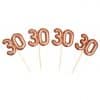 30th Glitz & Glamour Birthday Cupcake Picks