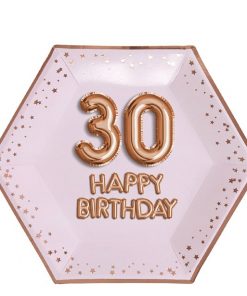 Alternative view of 30th Glitz & Glamour Birthday Paper Plates - 27cm (Pk 8)