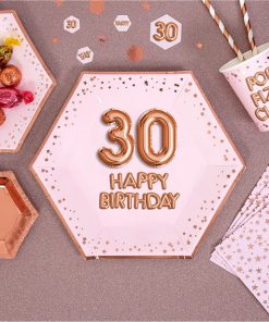 30th Glitz & Glamour Birthday Paper Plates
