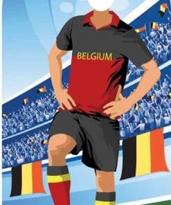World Cup Football Belgium Stand-In Cutout Decoration