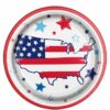 July 4th USA Stars & Stripes Paper Plates