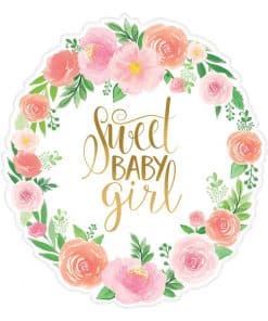 Floral Baby Party Cutout Decorations