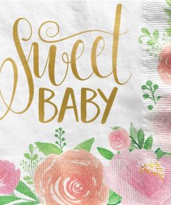 Floral Baby Party Paper Napkins